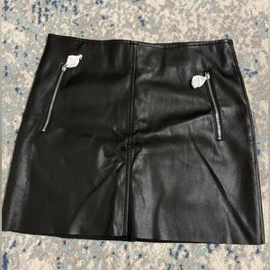 NEW WITH TAGS. Forever 21 Black Leather Skirt. Size Large